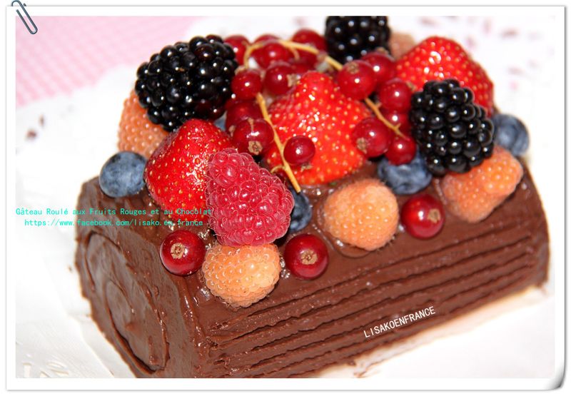 法國莓漿果巧克力蛋糕捲 Gâteau Roulé aux Fruits Rouges et au Chocolat