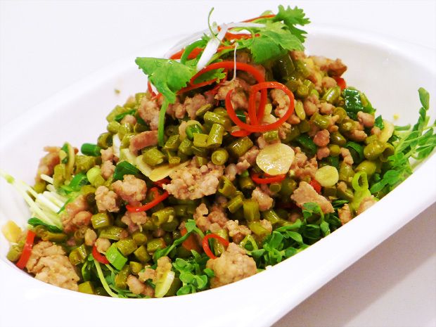 肉末炒豇豆(豆油伯辣豆瓣醬食譜)