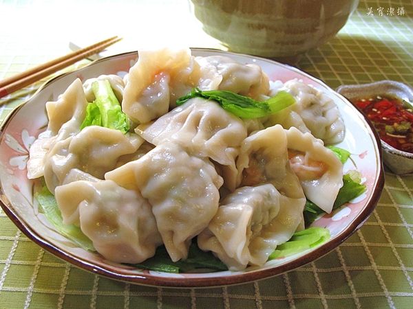 蔥肉蝦味餃
