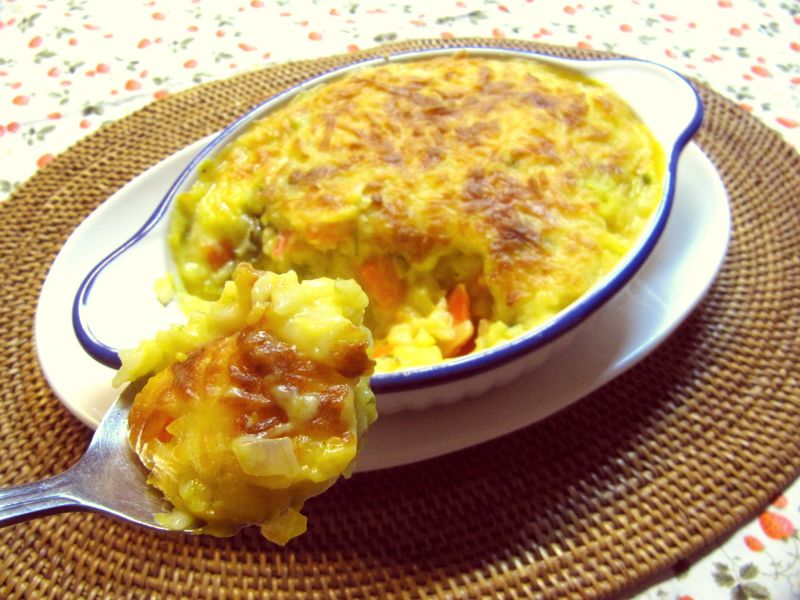 { 鄉村蔬菜白焗飯 }