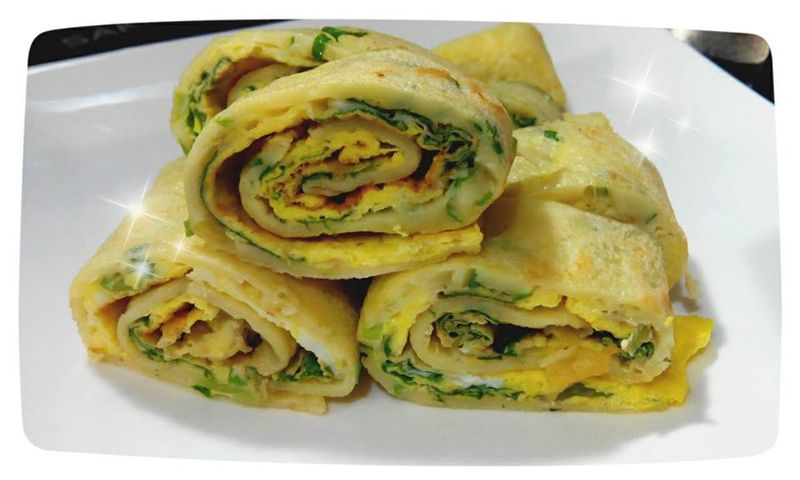 簡單好做好吃的"粉漿蔬菜蛋餅"