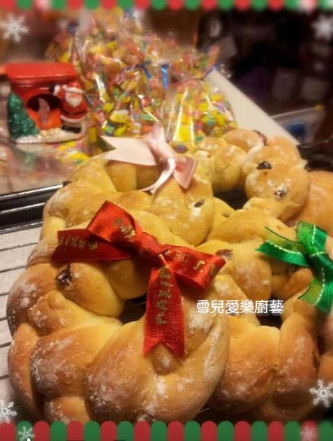 我的聖誕花圈麵包【烘焙展食譜募集】