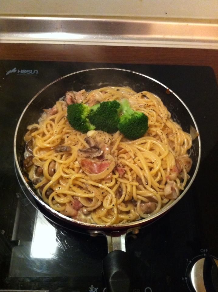 奶油培根義大利麵