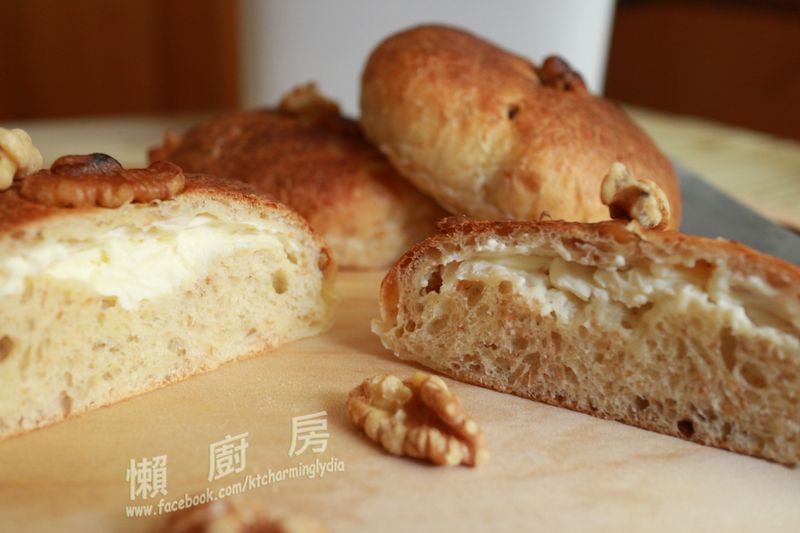 核桃奶油乳酪麵包『Panasonic製麵包機』
