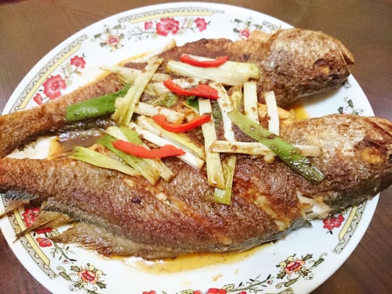 蔥燒黃魚