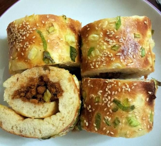 肉鬆蔥花捲詳細圖解
