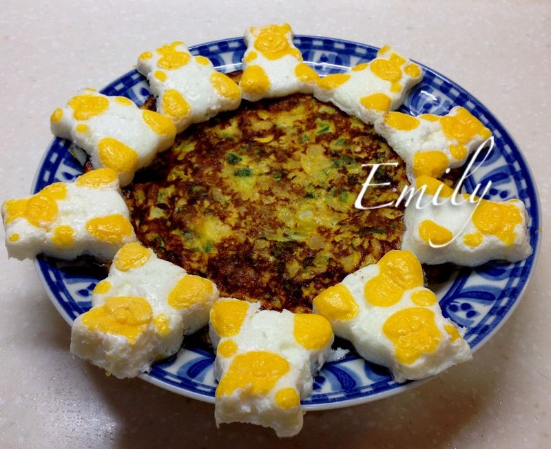小熊花菜脯蛋