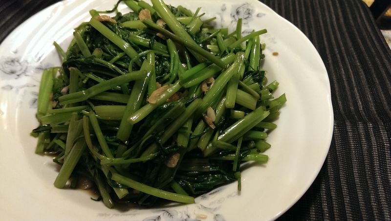 自製蝦醬空心菜