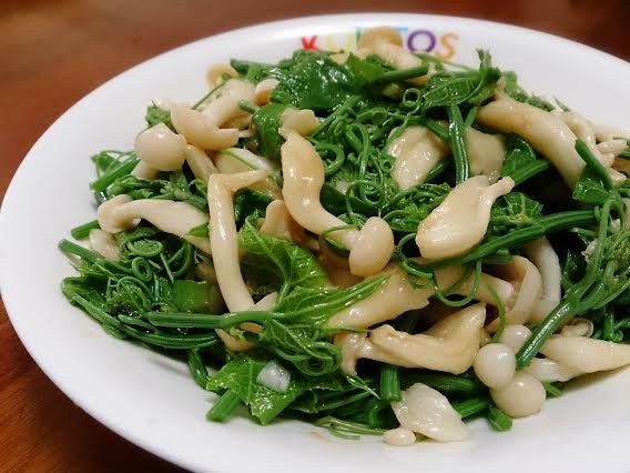 鮮菇拌龍鬚菜