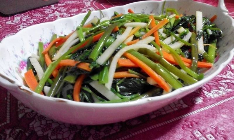 空心菜蘋果絲