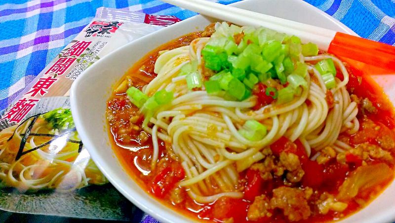 簡單的蕃茄肉醬麵【五木細關東麵】