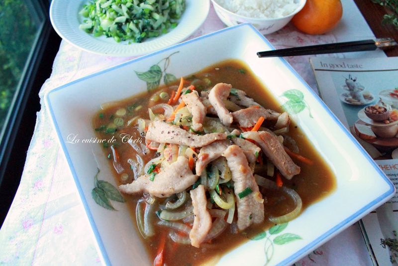 黑胡椒松板豬柳