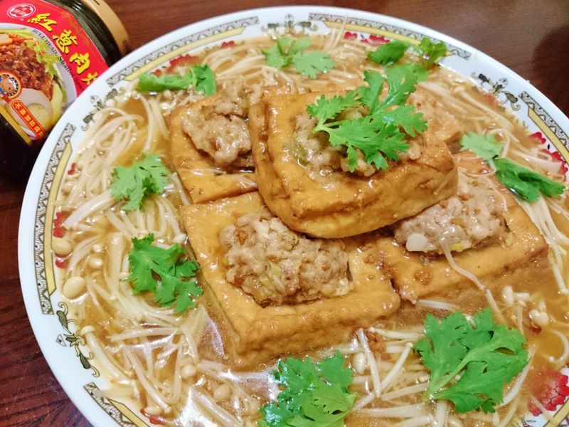 油豆腐鑲肉~『牛頭牌端午好香拌』
