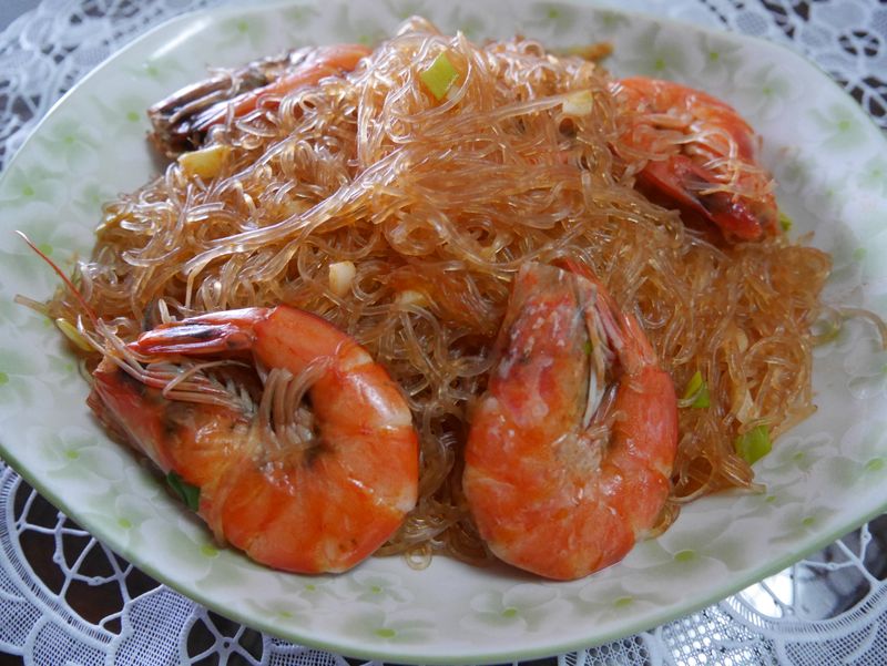鮮蝦粉絲煲