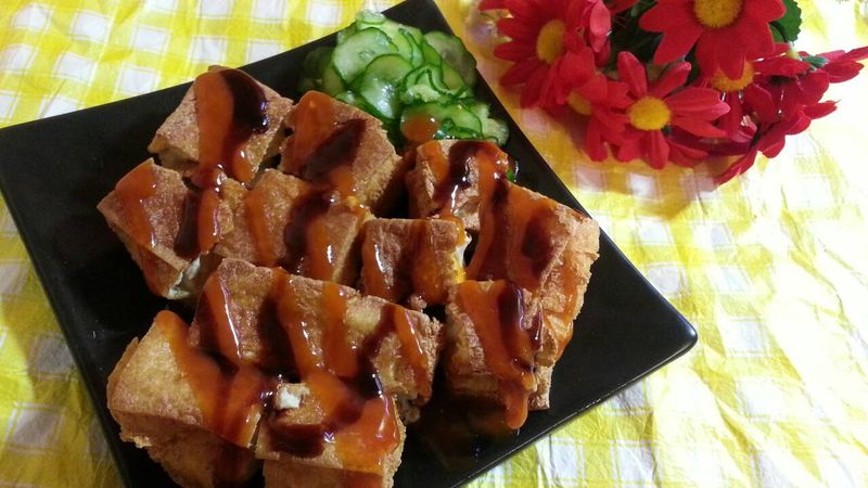 炸豆腐+酸甜小黃瓜