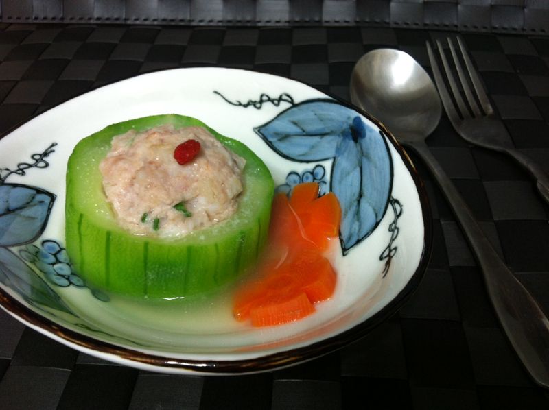 絲瓜蝦仁鑲肉