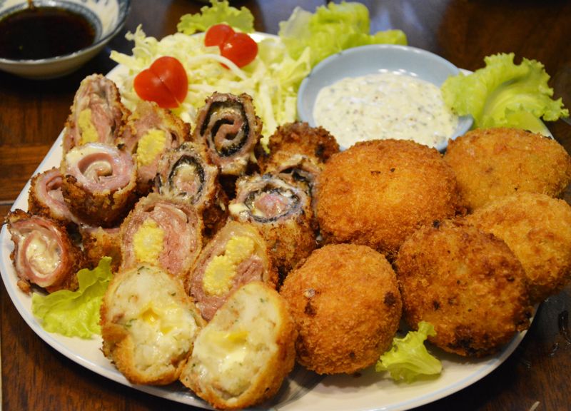 爆漿起士豬肉捲三連發