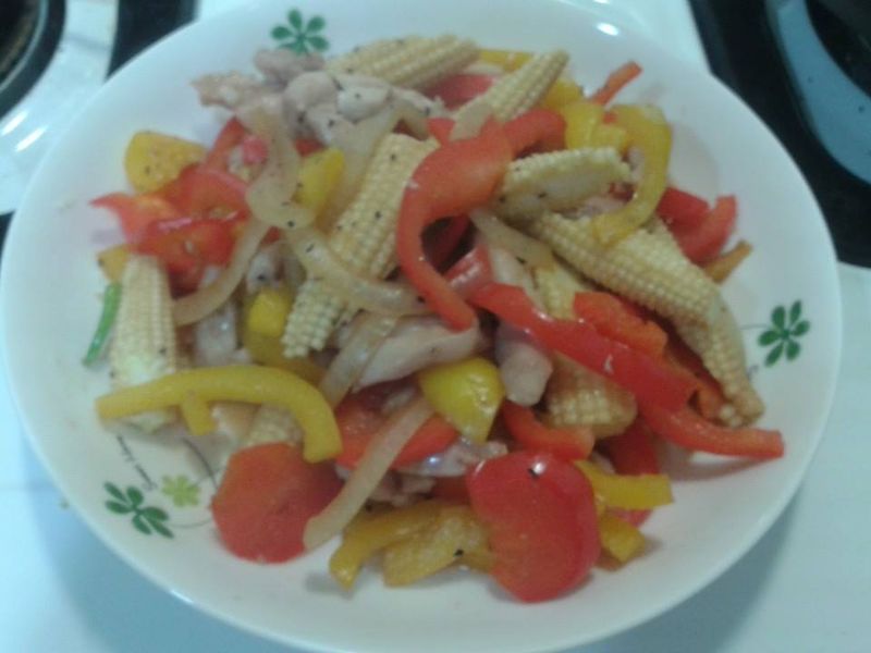 [低醣飲食]雙色彩椒炒雞腿