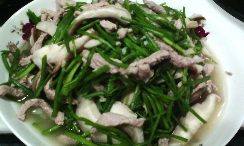 水蓮菜炒肉絲