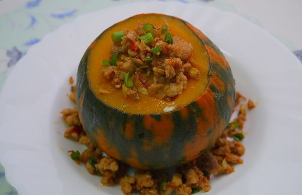 麻婆金瓜蒸蛋