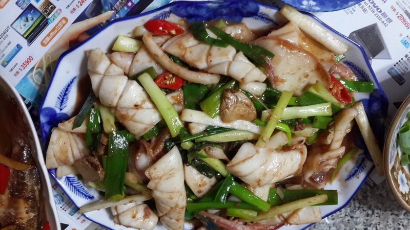 沙茶蔥爆透抽