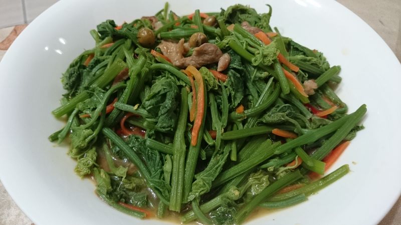 [綠色蔬菜]破布子炒龍鬚菜