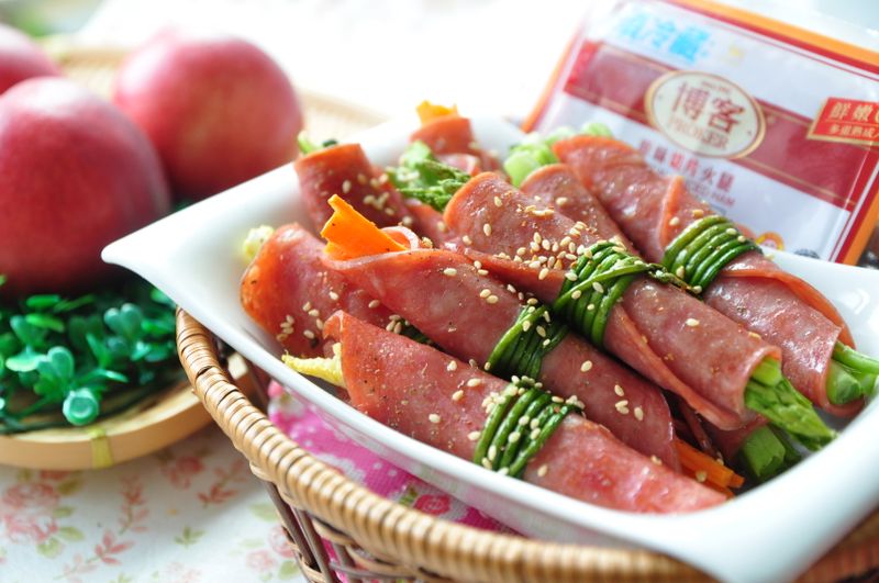 燒烤火腿捲[博客原味切片火腿]