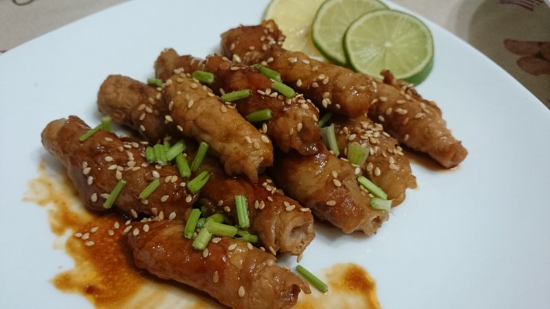[豬肉]醬燒蔥肉卷