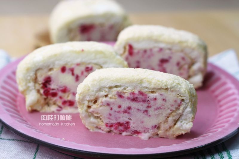 冰淇淋馬卡龍蛋糕捲