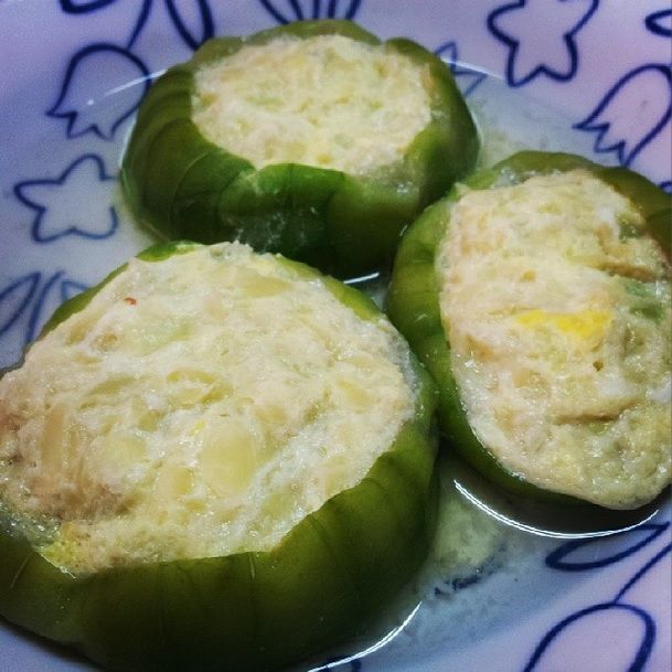 超簡易絲瓜蒸蛋