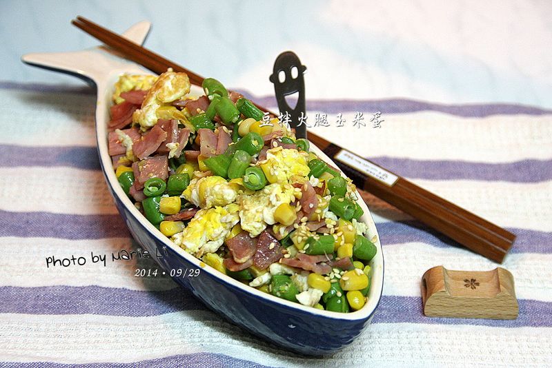 瑪莉廚房:豆拌火腿玉米蛋