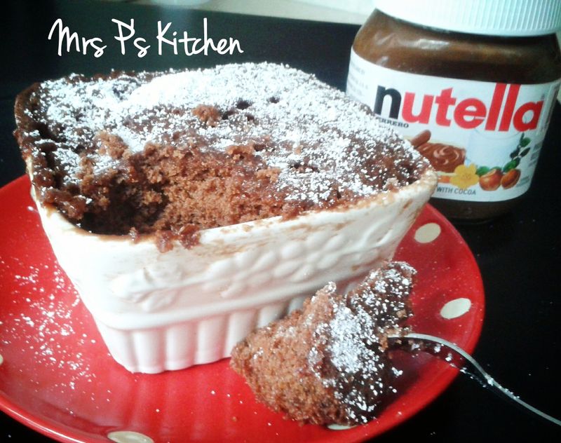 Nutella榛子蛋糕[微波爐2分鐘]