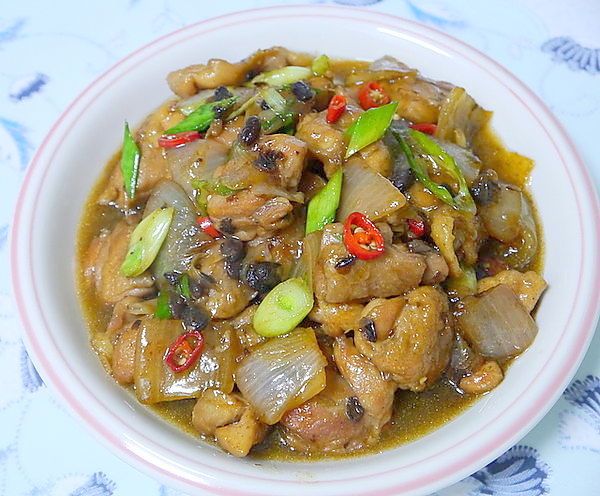 豆豉燒雞腿