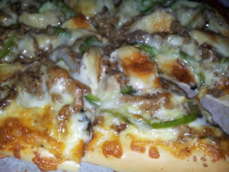 黑胡椒青椒豬肉pizza