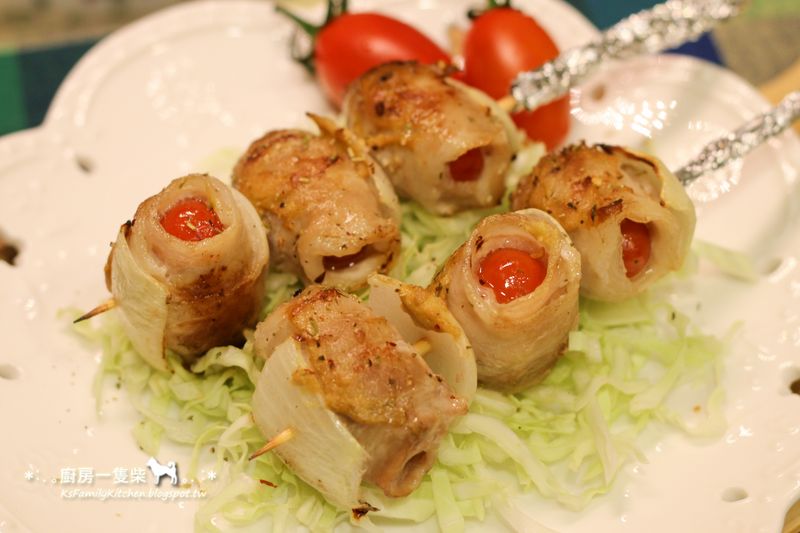 [小烤箱版]深夜食堂之~蕃茄芥末五花肉捲