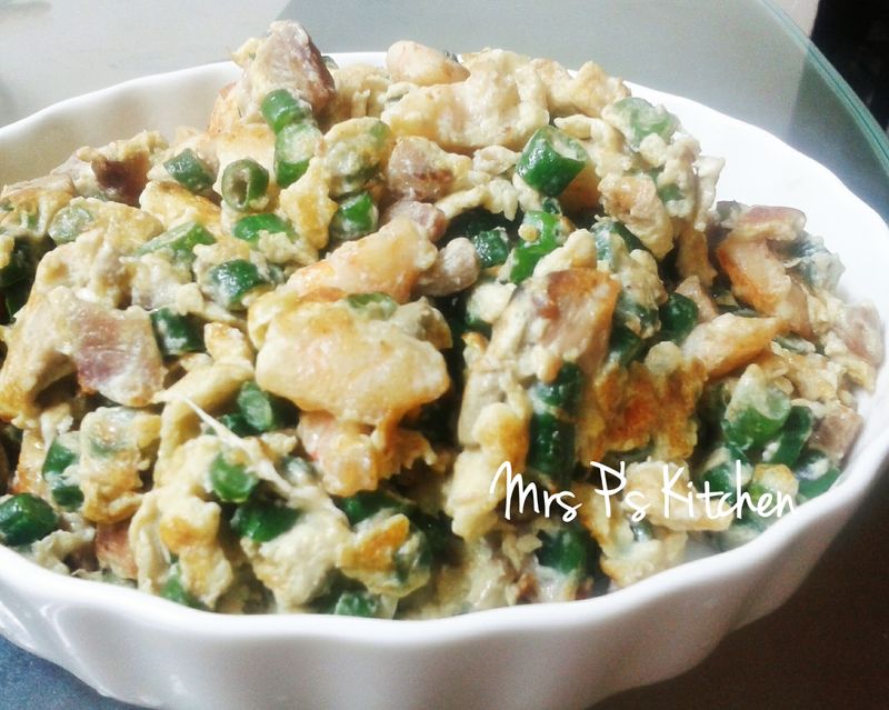 叉燒豆角炒蛋 [簡易十分鐘食譜]