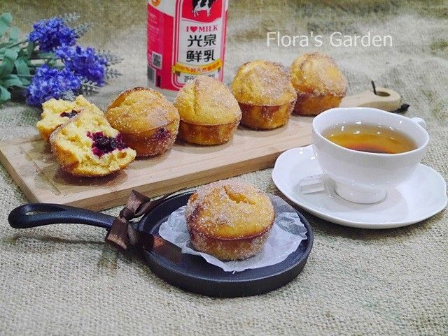 果醬甜甜圈馬芬♥光泉鮮乳