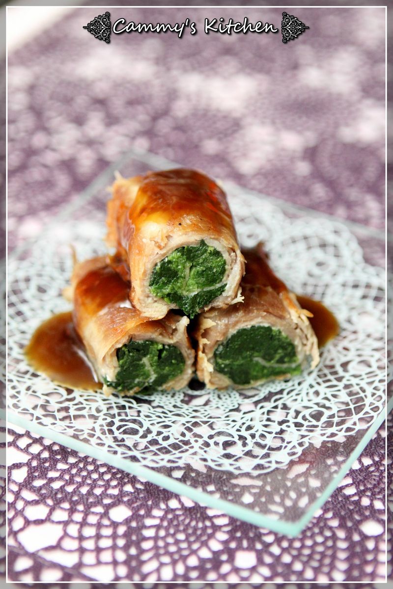 菠菜豬肉卷