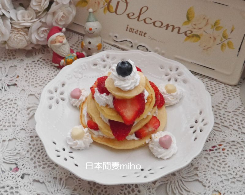 日本閒妻超簡單草莓聖誕樹鬆餅