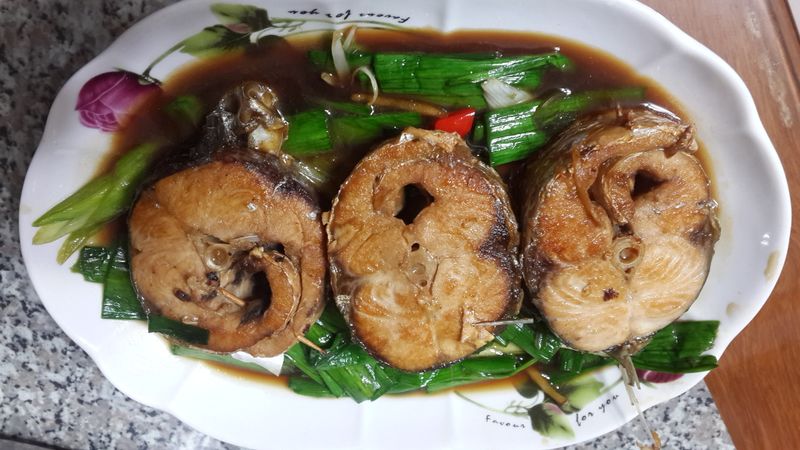 蒜燒烏魚捲