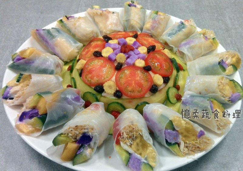 ♥憶柔蔬食♥素食年菜~越南粉皮蔬菜捲