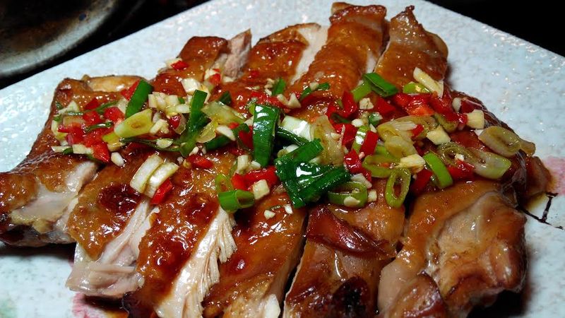 蒜味烤雞腿~變化椒麻雞