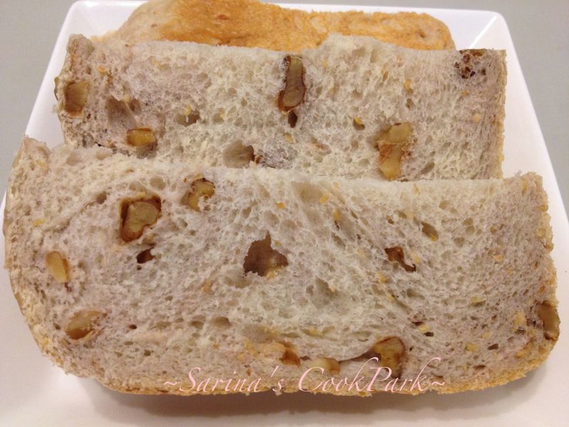 蜂蜜核桃吐司(麵包機食譜)