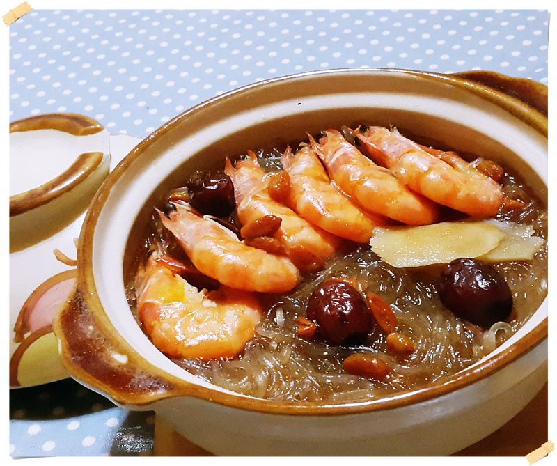 麻油蝦冬粉煲