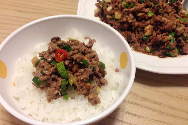 辣炒牛肉末。by克莉絲塔