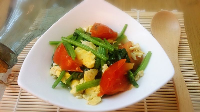菠菜番茄炒蛋
