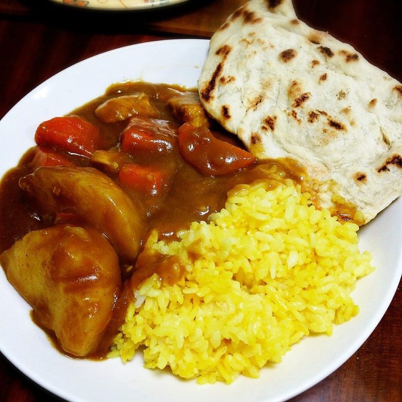 咖哩薑黃飯&印度烤餅