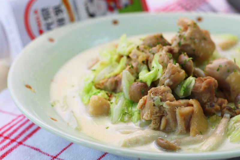 白菜雞肉牛奶煮【光泉鮮奶】