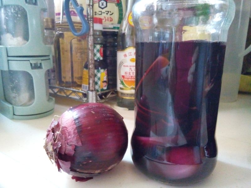 用剩的紅酒 浸 洋蔥