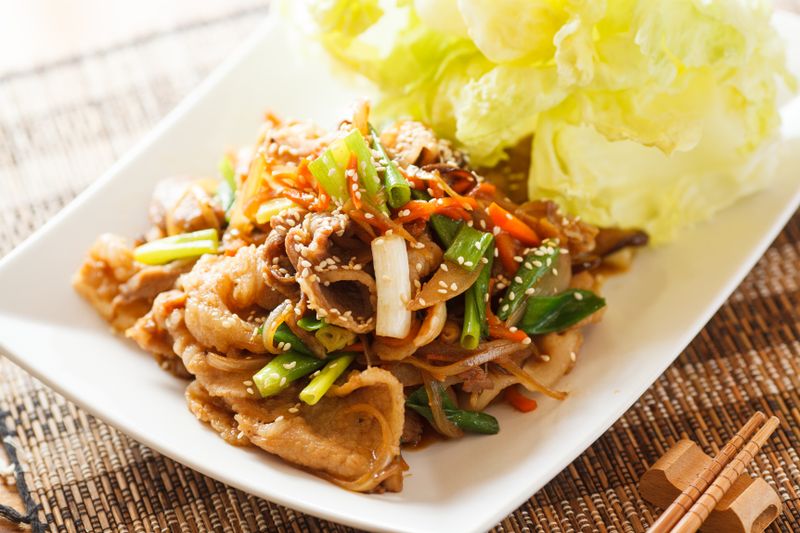 生菜夾韓式燒肉